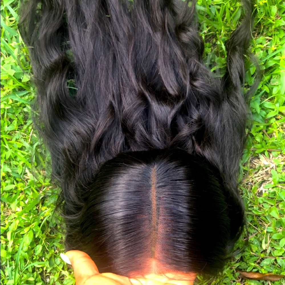 26 inch closure wig 250 density 100 percent human hair ( Vietnamese hair)